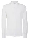 Zanone Classic Long-sleeved White Shirt With Button-down Front In White