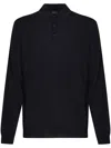 Zanone Ribbed Cuffs And Hem Polo Shirt In Blue