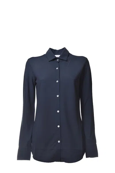 ZANONE CLASSIC SLIM-FIT COTTON KNIT SHIRT WITH MOTHER-OF-PEARL BUTTONS