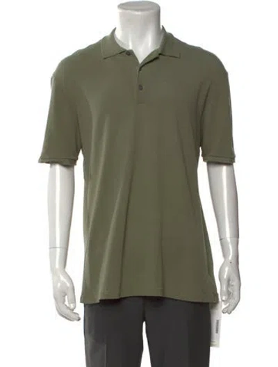Pre-owned Zanone Collar Short Sleeve Polo Shirt In Green