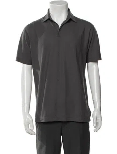 Pre-owned Zanone Collar Short Sleeve Polo Shirt In Grey
