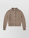 Zanone Collared Knitwear Cardigan Featuring Pockets In Brown