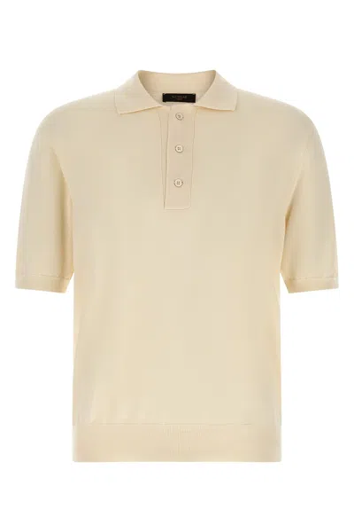 Zanone Cotton Knit Polo Shirt Short Sleeves In Brown