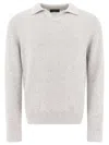 Zanone Textured Knit Polo Shirt In Soft Cotton-polyamide Blend In Gray