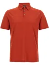 Zanone 'ice Cotton' Polo Shirt In Brown