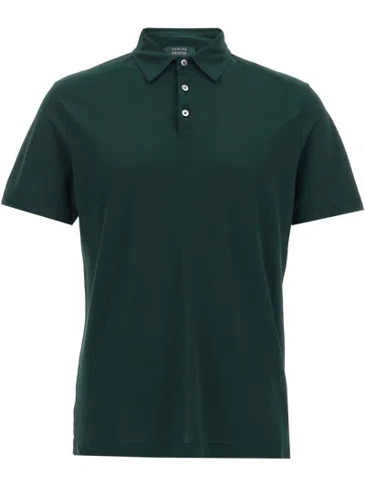 Zanone Organic Cotton Basic Polo Shirt In Black