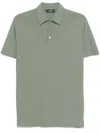 Zanone Organic-cotton Polo Shirt In Green