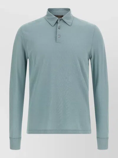 Zanone Long-sleeve Polo Shirt In Green