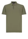 Zanone Green Ice Cotton Three Buttons Polo Shirt In Green