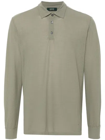 Zanone Cotton Polo Shirt In Black