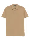 Zanone Cotton Polo Shirt In Neutrals