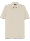 Zanone Short-sleeve Cotton Polo Shirt In Nude