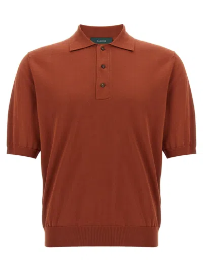 Zanone Cotton Polo Shirt In Pattern