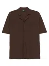 Zanone Cotton Shirt In Brown