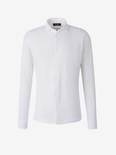Zanone Cotton Slit Shirt In White