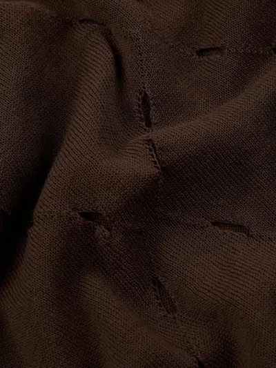 Zanone Cotton Sweater In Brown