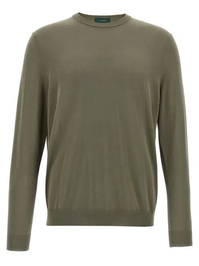 Zanone Cotton Sweater Sweaters And Cardigans In Green