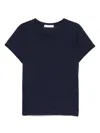 Zanone V-neck Cotton T-shirt In Blue