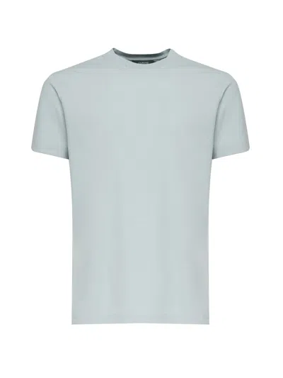 Zanone Cotton T-shirt In Azzurro
