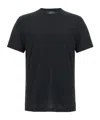 Zanone Jersey Crew Neck T-shirt In Black