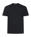 Zanone Blue Cotton T-shirt In Black