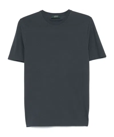 Zanone Cotton T-shirt In Black
