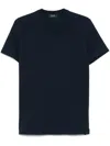Zanone Cotton T-shirt In Blue