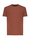Zanone Crew-neck Short-sleeves T-shirt In Brown