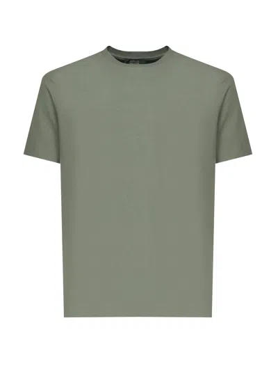 Zanone Cotton T-shirt In Militare