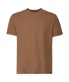 Zanone Crew Neck Plain Design Short Sleeves T-shirt In Brown