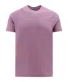 Zanone Crew-neck Cotton T-shirt In Purple