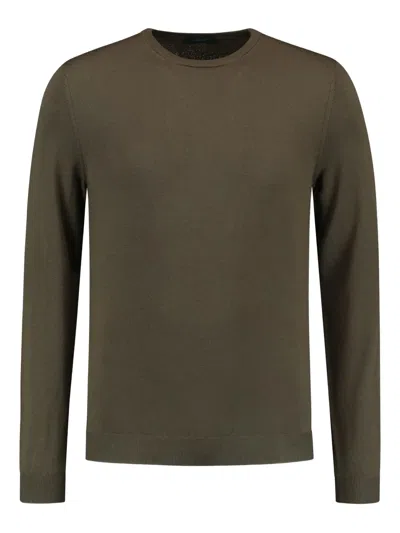Zanone Crew-neck Jumper In Green
