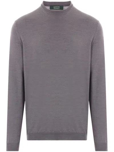 Zanone Crew-neck Knitted Jumper In Grey