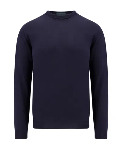 Zanone Crew-neck Long-sleeve Jumper In Black