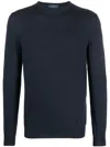 Zanone Crew-neck Long-sleeve Jumper In Blue