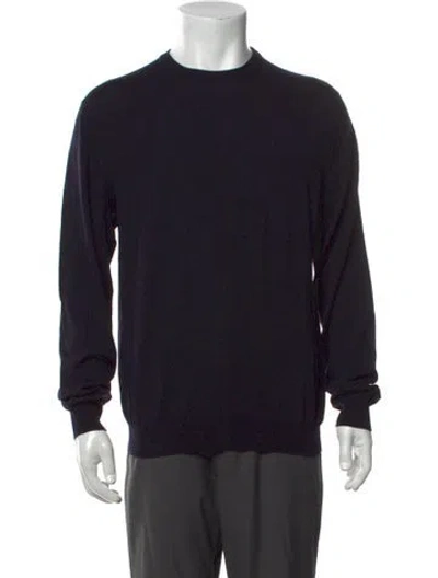Pre-owned Zanone Crew Neck Long Sleeve Pullover In Black