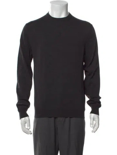 Pre-owned Zanone Crew Neck Long Sleeve Pullover In Black