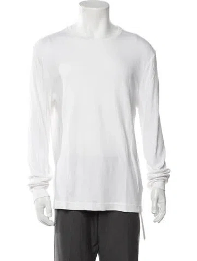 Pre-owned Zanone Crew Neck Long Sleeve T-shirt In White