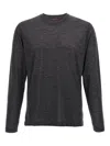 Zanone Heathered Grey Crewneck Wool Sweater With Classic Fit In Black