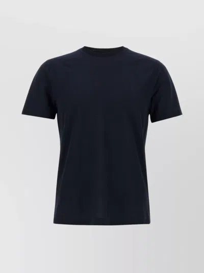 Zanone Crew Neck Plain Short Sleeves T-shirt In Blue