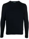 Zanone Crew Neck Pullover Jumper In Blue