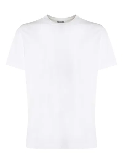Zanone Crew-neck Short-sleeve T-shirt In White