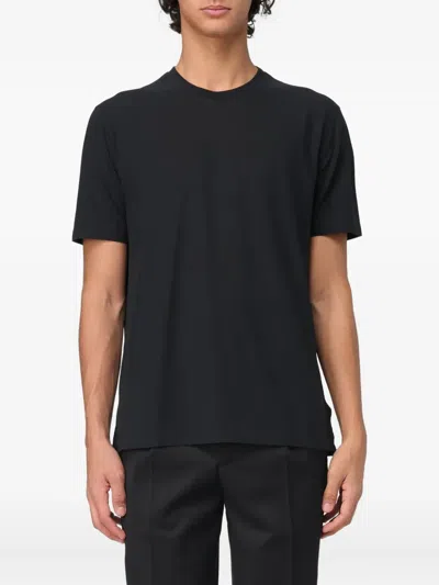 Zanone Crew Neck Short-sleeve T-shirt In Black