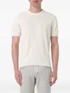 Zanone Crew-neck Short-sleeve T-shirt In Neutrals
