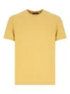 Zanone Crew Round Short Sleeves T-shirt In Yellow