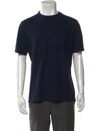 Pre-owned Zanone Crew Neck Short Sleeve T-shirt In Blue