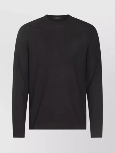 Zanone Crew Neck Short Sleeves T-shirt In Black