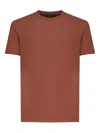 Zanone Crew-neck Short-sleeves T-shirt In Brown