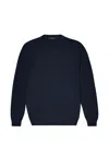 Zanone Knit Pullover Regular Fit Crew Neck In Blue