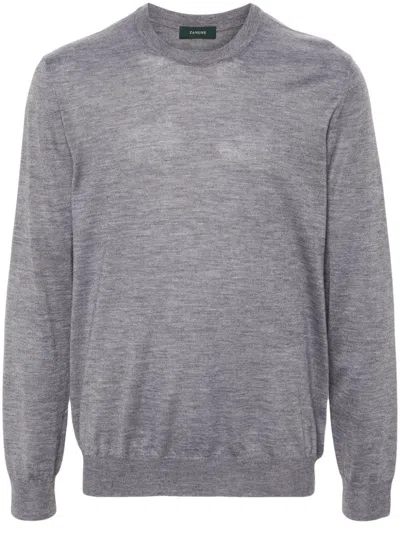 Zanone Crew-neck Sweater In Grau